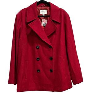 Avenue Wool Blend Peacoat Red NEW Size 26/28